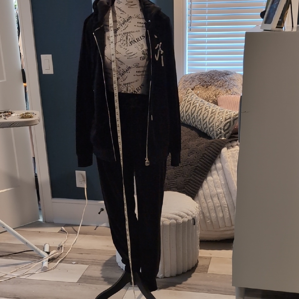 Women's Black Velour TrackSuit